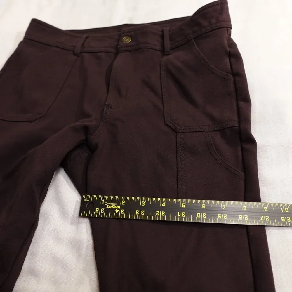 Eddie Bauer ponte high rise utility‎ leggings women's large brown
